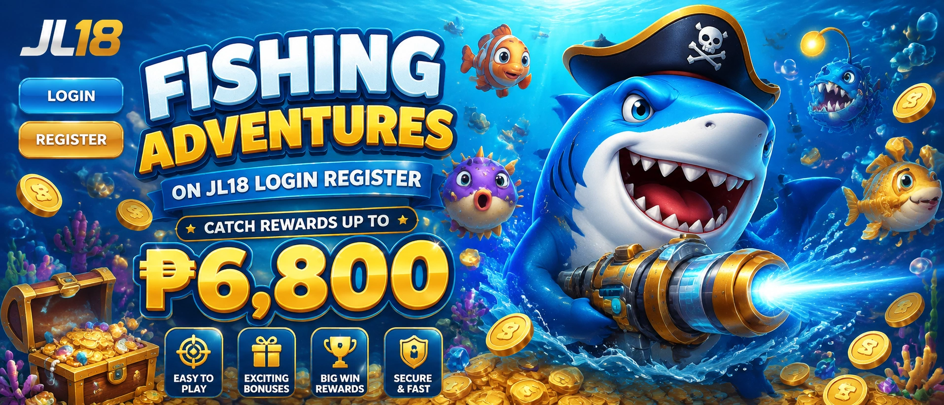 Fishing game mobile-style room preview